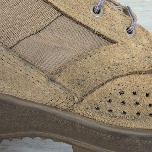 Jungle Combat Boots Mens 9.5 R Brown Leather Military Vibram Soles 2017 USA Made - Picture 7 of 13